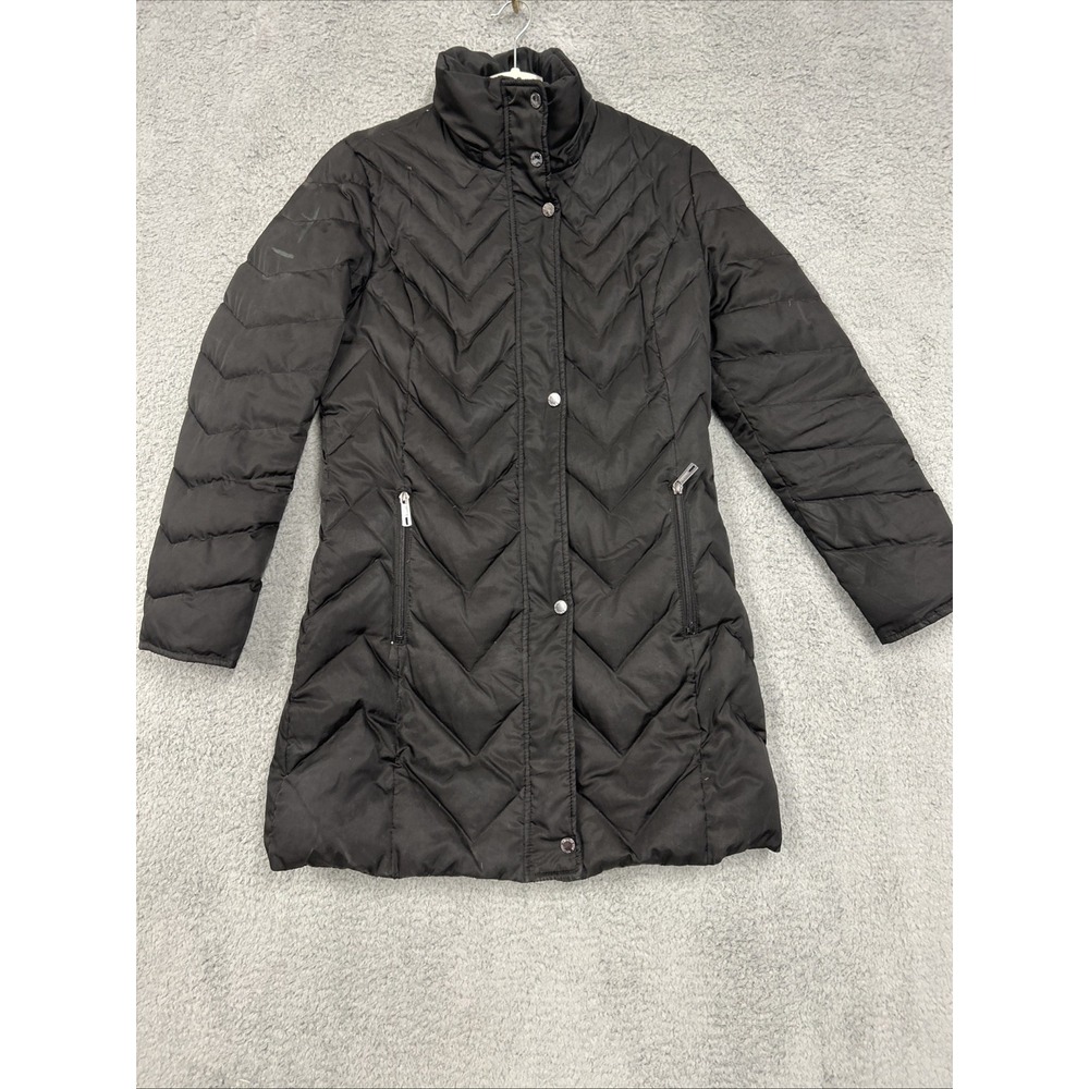 Kenneth Cole Reaction Jacket Women's‎ Size Small Quilted Puffer Down Coat Black